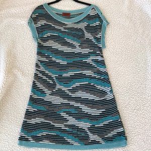Missoni Metallic Knit Dress Size 40